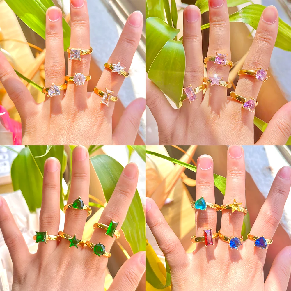 Кольца из нержавеющей стали для женщин роскошное женское кольцо с квадратной