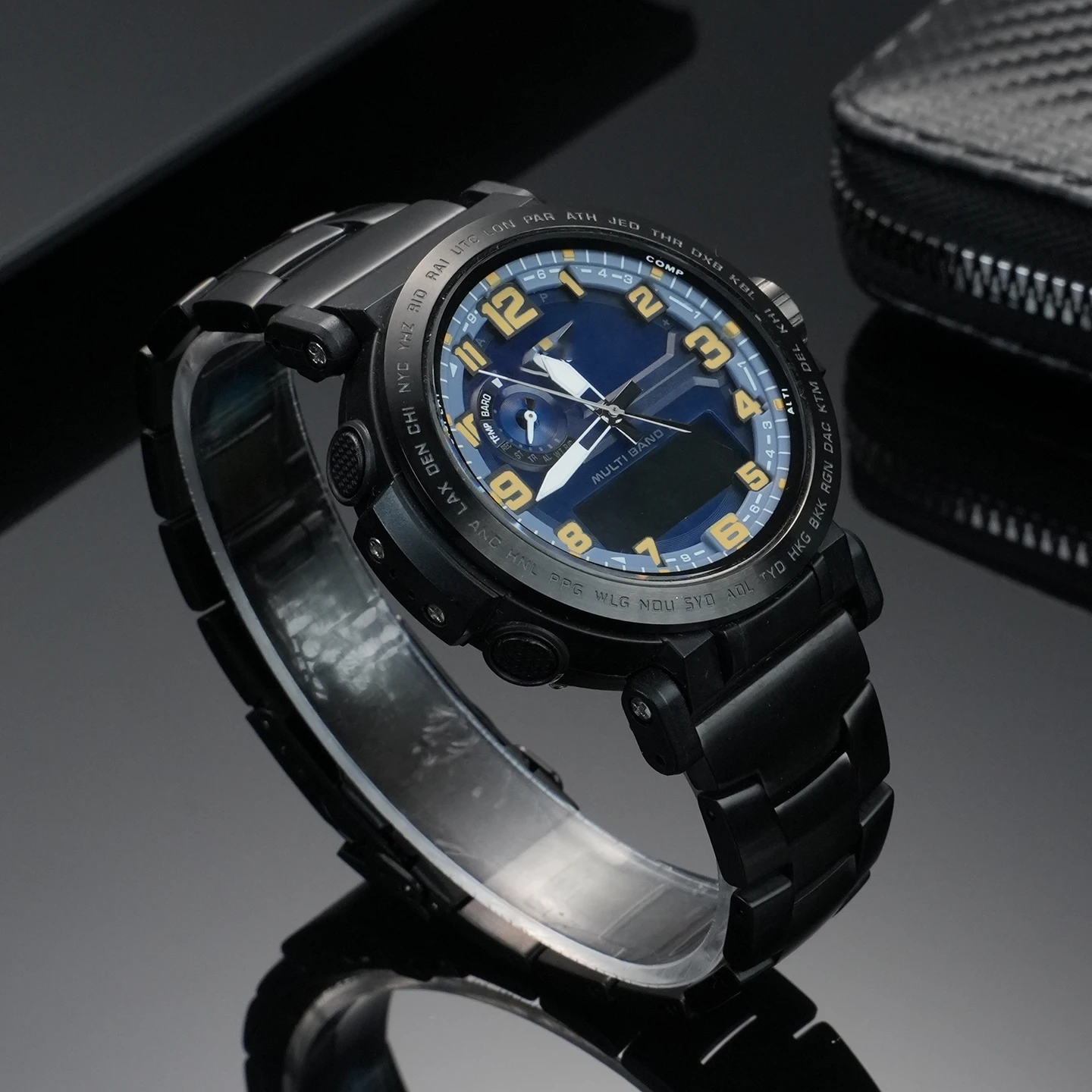 Фото Металлический ремешок для часов Casio PROTREK Series PRW-6900Y/6800/3400 PRW-6600 PRG-600Y PRG-650/600, мужской ремешок из нержавеющей стали 23 мм 24 мм №4