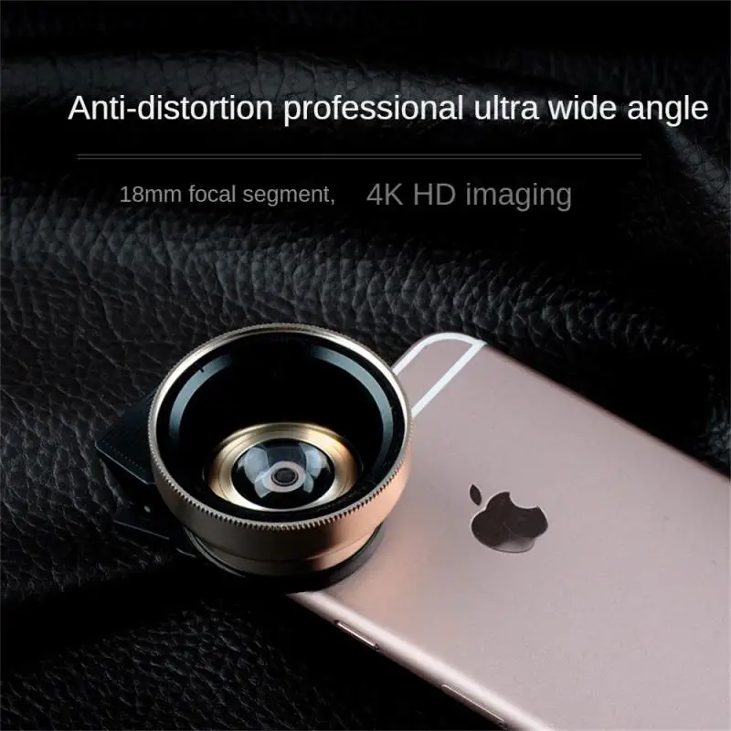 

2 IN 1 Lens Universal Clip 37mm Mobile Phone Lens Professional 0.45x 49uv Super Wide-Angle+Macro HD Lens For IPhone Android