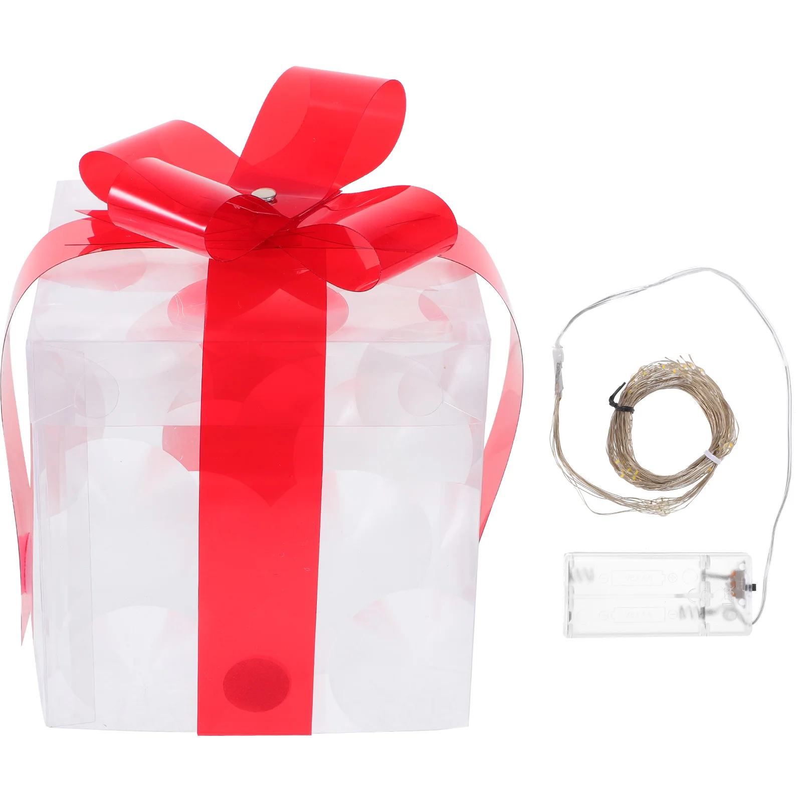 

Xmas Gift Boxes New Year Lights Christmas Tree Bottom Decor Pvc Shop Window Ornaments Gifts