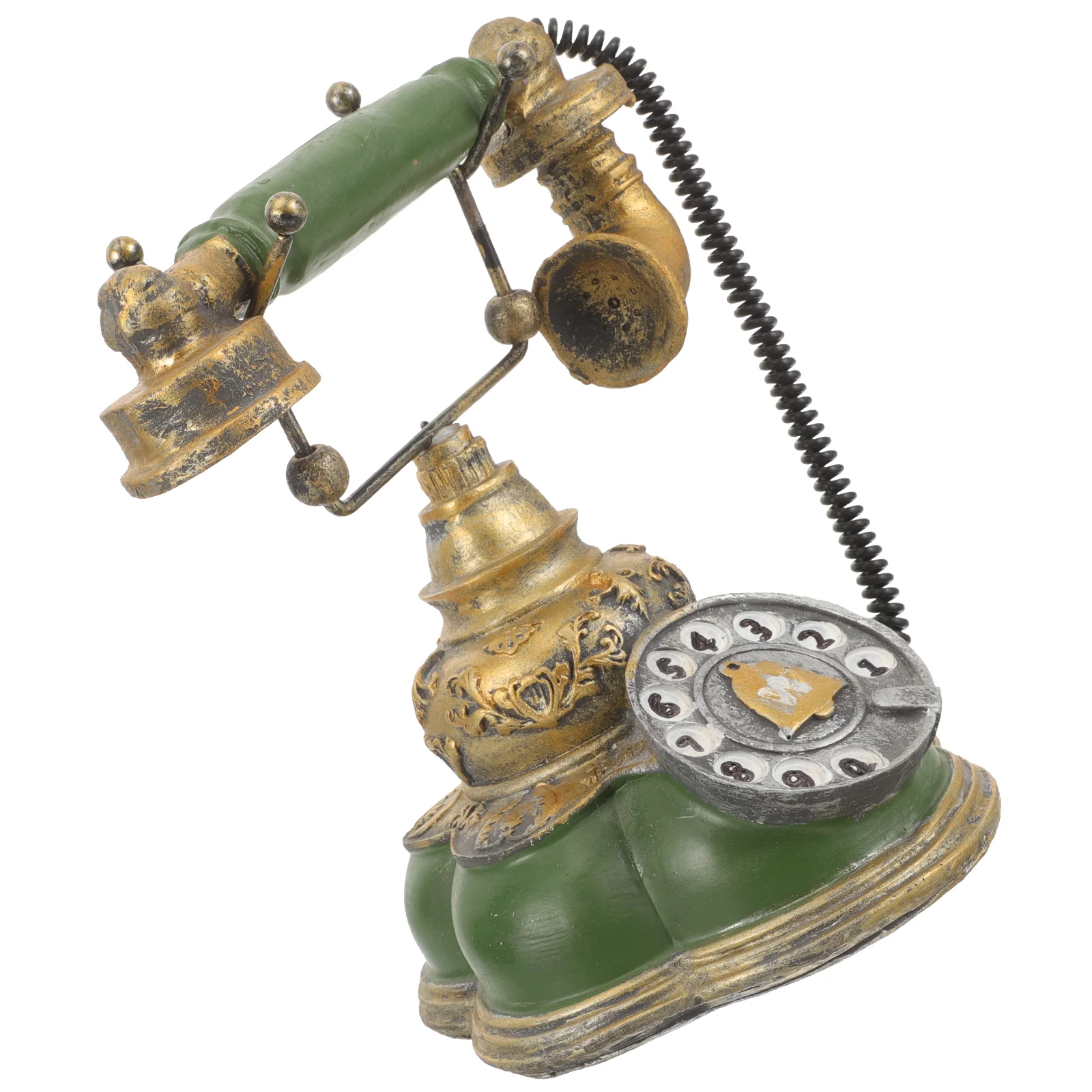 

Corded Telephone Photograph Prop Resin Telephone Ornament Retro Telephone Table Model