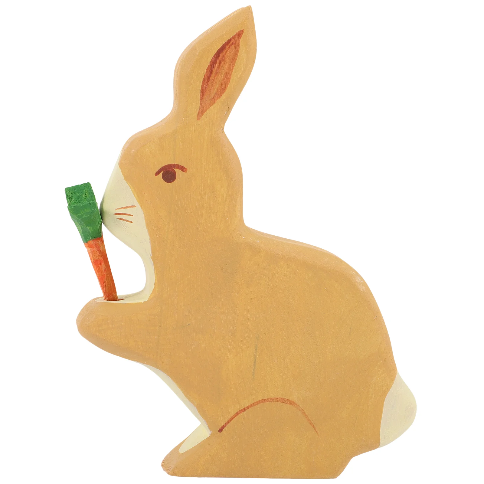 

Rabbit Easter Bunny Figure Wood Figurines Decor Table Statuesaction Desktop Sculpture Tabletop Props Photo Animal Model Ornament
