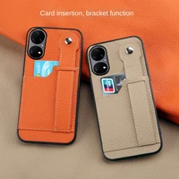 wrist strap phone case for huawei p50 50pro 40 40pro 30 20pro p10 card slot wallet case back cover case for huawei p30 lite case