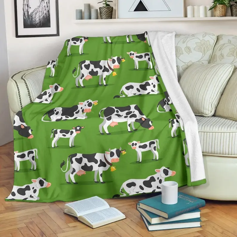 

Cow Blanket - Cow print Blanket - Cow pattern Blanket - Fleece blanket