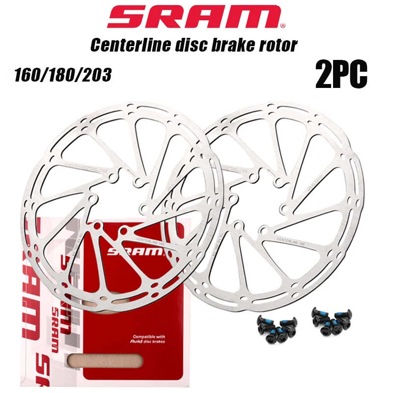 

SRAM Велосипедный тормозной ротор 160 мм 180 мм 203 мм центральный линейный ротор гидравлический дисковый тормозной ротор для горного и дорожного...