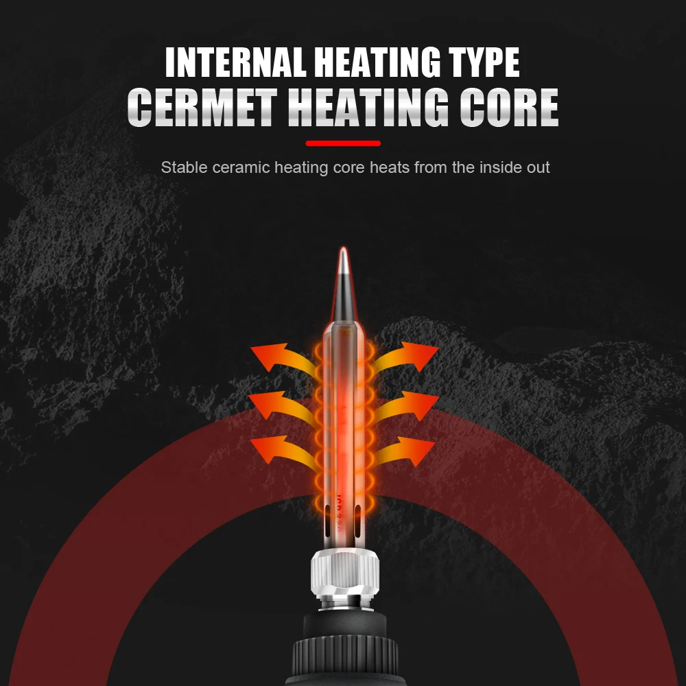 Фото Паяльная станция 936, 60 Вт, с регулировкой температуры 200-480°C, электрический паяльник для ремонта и пайки №2