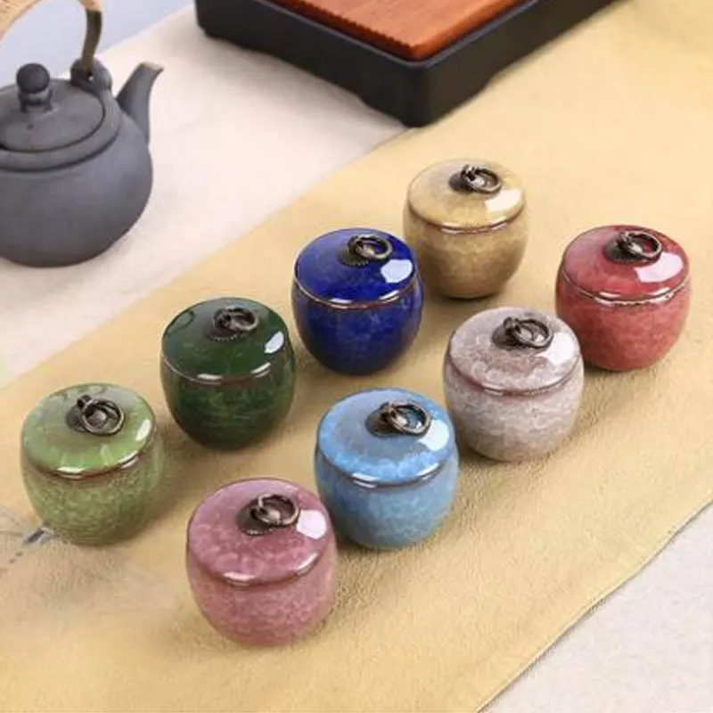 

Tea Box Colorful Fracking Tea Canister Portable Mini Storage Bottle Sealed Cup