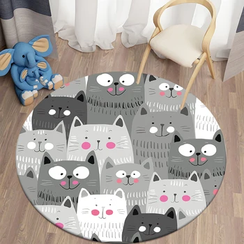 Thảm lót sàn chống trơn trượt hình Mèo cute Thảm lót chân goiluoi.com