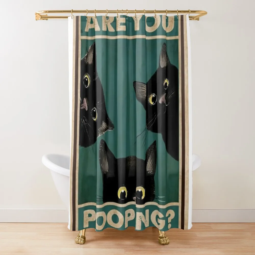 Три детских черных кота-ти ты какающий плакат занавеска для душа товары ванной и