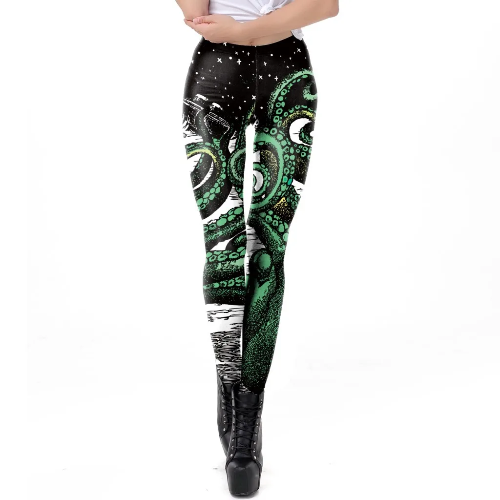 

Leggings for Women Girl Push Up Legins Workout Fitness Pants Aesthetic 3D Octopus Printed Clothes Clothing
