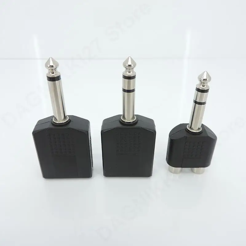 6 35 мм 5 1/4 &quotПереходник RCA папа мама Y-образный сплиттер аудио разъем моно