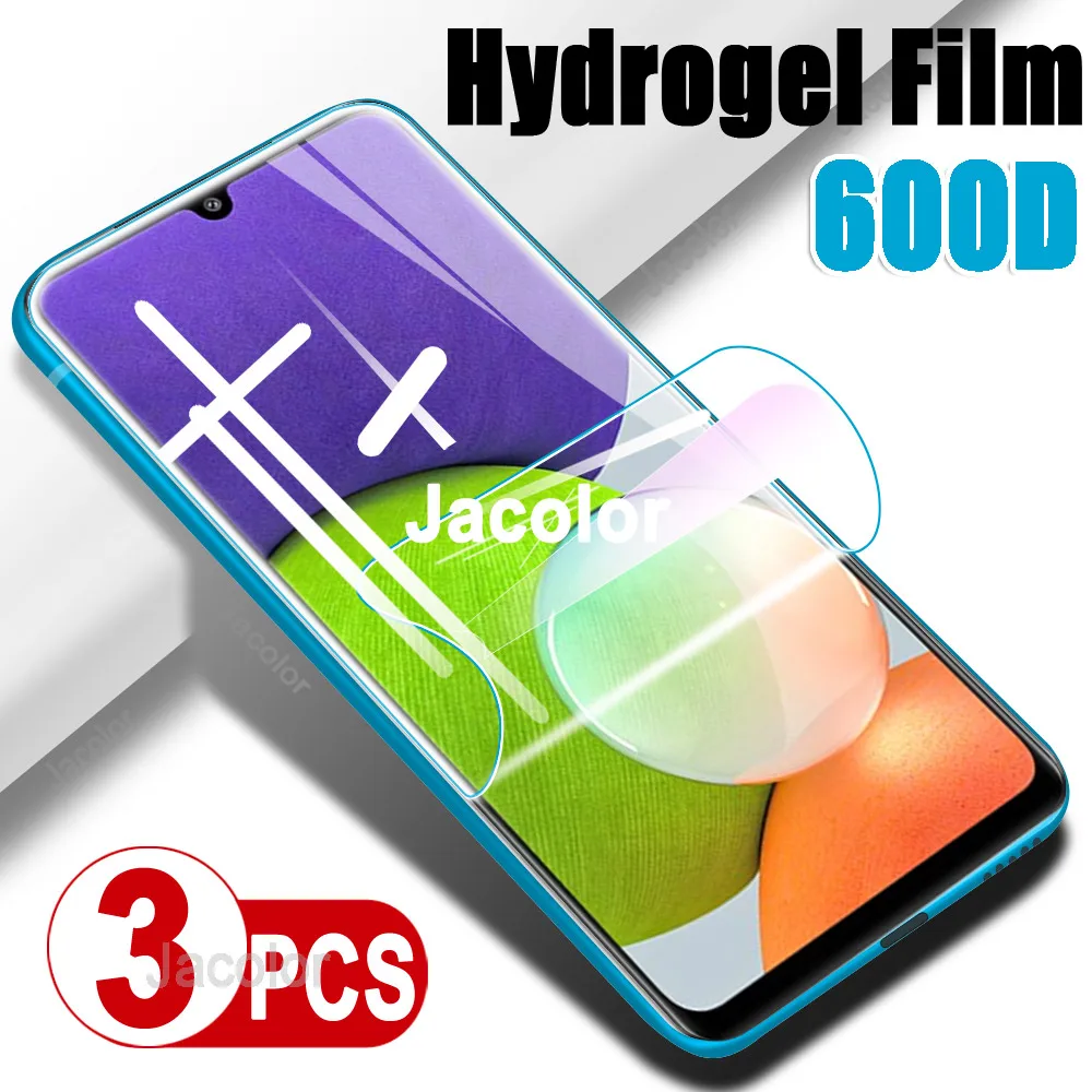 

3PCS Safety Hydrogel Film For Samsung Galaxy A72 A52S A52 A42 A32 A22 A02S 4G/5G Screen Protector Samsun A 52 22 Water Gel Film