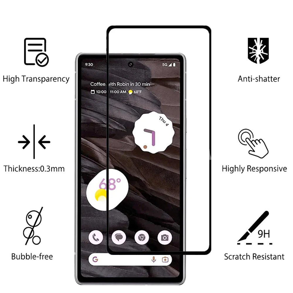 Pelicula Pixel 7 a Front Tempered Glass For Google Pixel 7A Screen Protector Pixel7A cristal templado Pixel 7A 5G protector pantalla Pixel6 6A verre trempé Pixel7 7 Pro Camera Lens Film