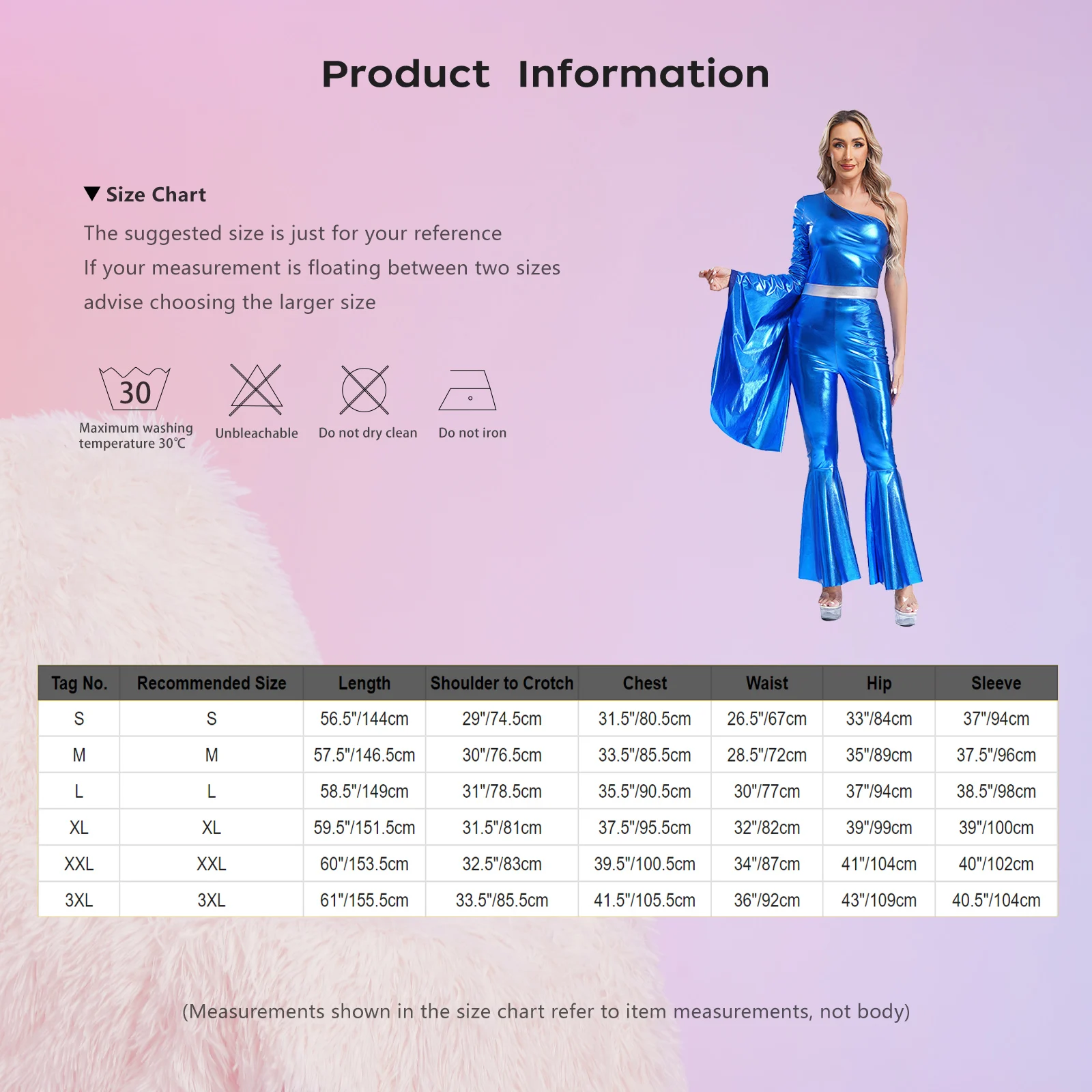 Женский винтажный комбинезон в стиле диско 70-х годов с расклешенными рукавами