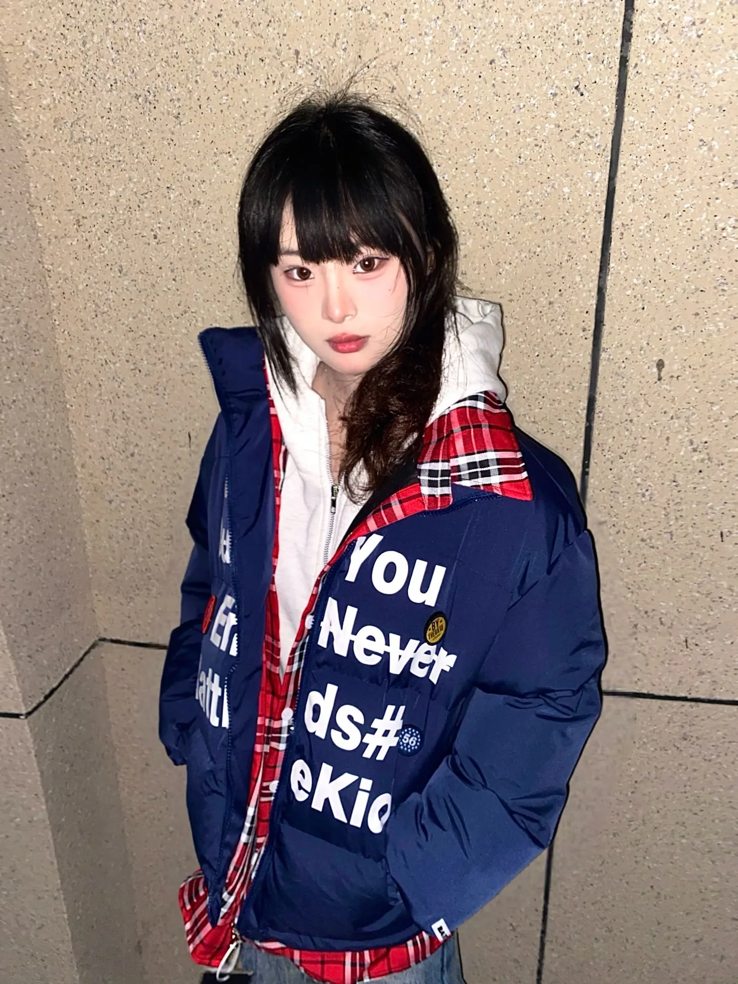 Американская уличная куртка из двух предметов в стиле пэчворк с хлопковой