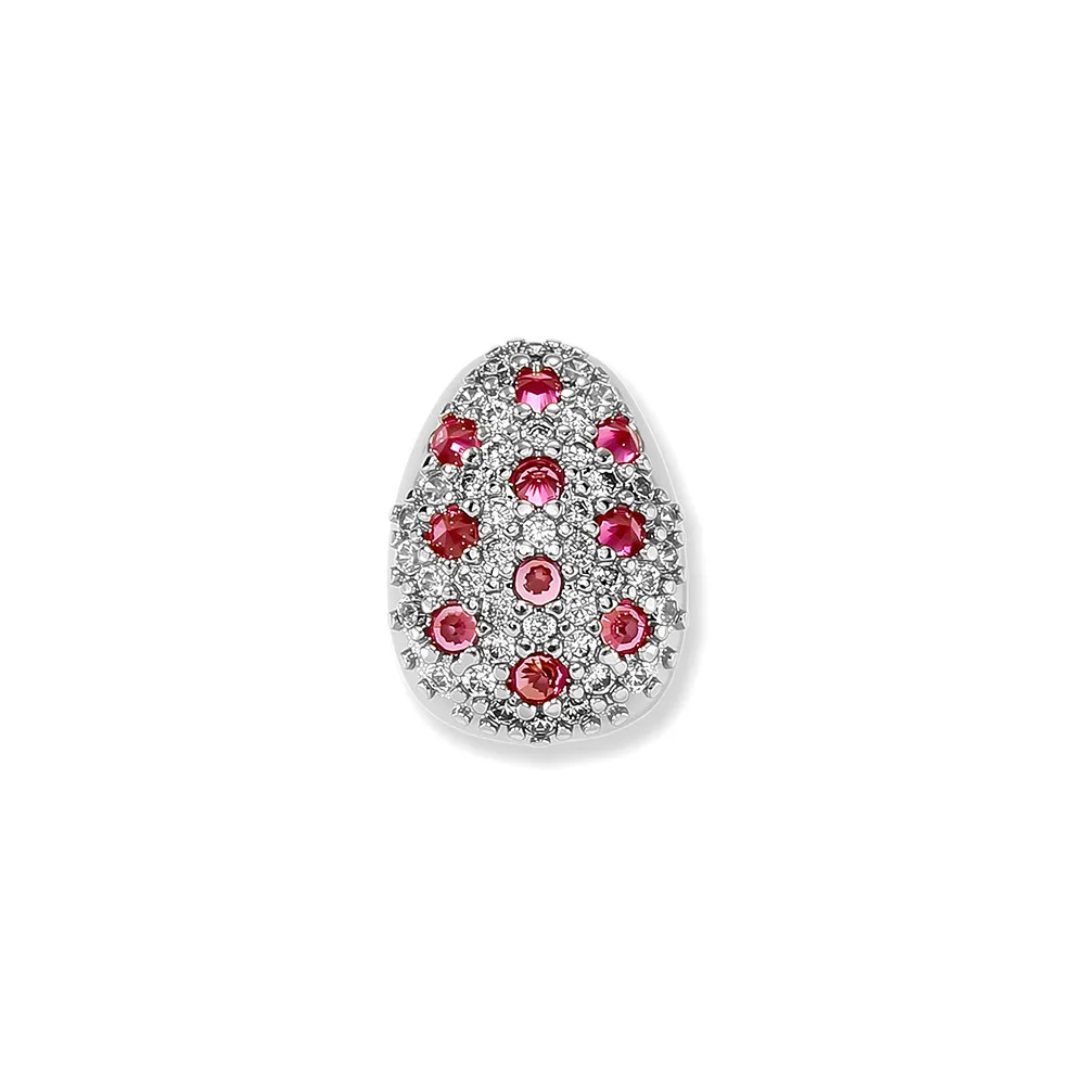 Позолоченная 18-каратным золотом медная красная зубная накладка в форме капли с фианитами 5A, унисекс, в стиле хип-хоп, украшение для одного зуба, модный аксессуар. (art.: 3920dd281fc43) - 3920dd281fc43