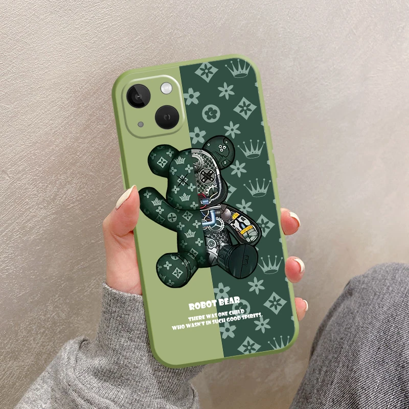 Чехол для iPhone 11 12 Pro MAX Mini 13 6 6S 7 8 Plus X XS XR SE 2022 чехол из жидкого силикона армейский