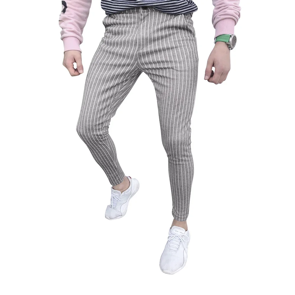 

Fashion Man Pencil Pants Plaid Casual Trouser Slim Joggers Men Pocket 2022 High Waist Harajuku Pants Streetwear Trousers