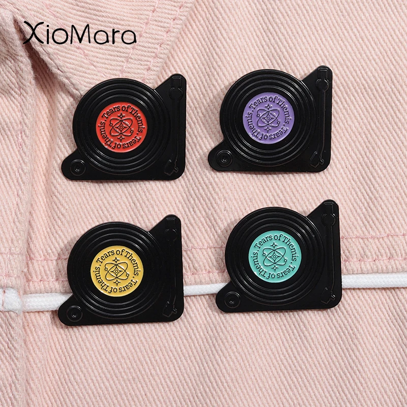 Tears of Themis Enamel Pin Love Reasoning Game Vinyl Record Brooch Lapel Backpack Badge Fans Jewelry Gifts For Friends