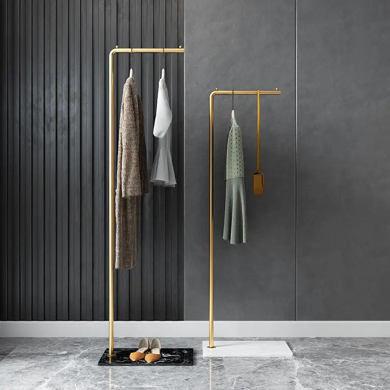 

Metal Standing Coat Rack Wall Entrance Clothes Rack Foldable Industrial Style Floor Clothing Shelf Wardrobes Library Furniture L