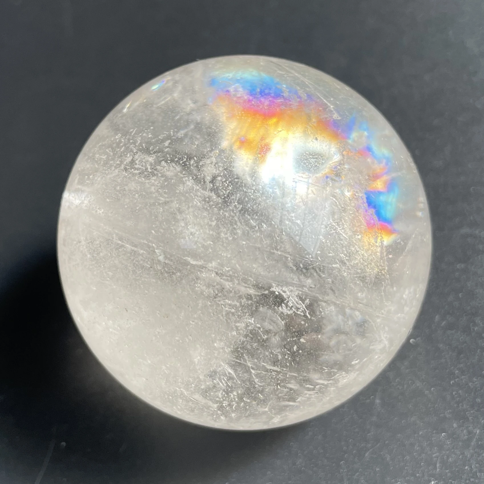 200 г натуральный Радужный хрустальный шар прозрачная кварцевая сфера массажная