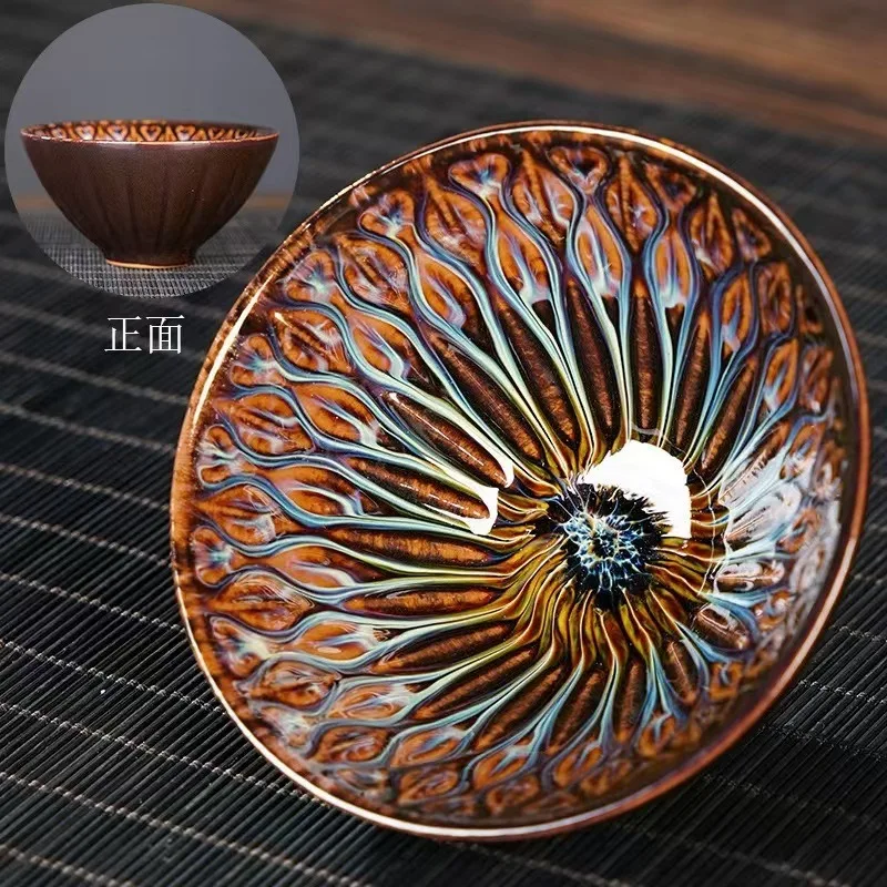 

Большая золотая керамическая чашка Tianmu