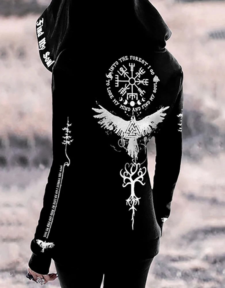 Женская толстовка на молнии с длинным рукавом в стиле Харадзюку