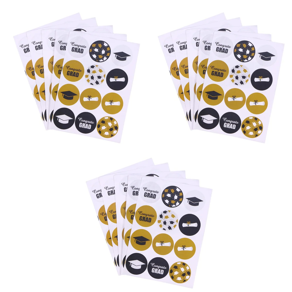 

360 шт. круглых этикеток с узором на выпускной тематику, герметичные наклейки ручной работы, для сертифицированного декора