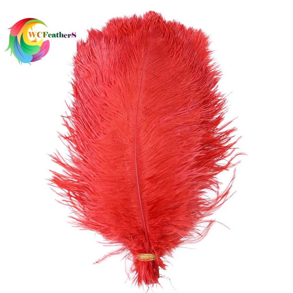 Страусиные перья, 10 шт./партия, 30-35 см, натуральные белые перья для свадебных украшений, аксессуары ручной работы, декоративные перья