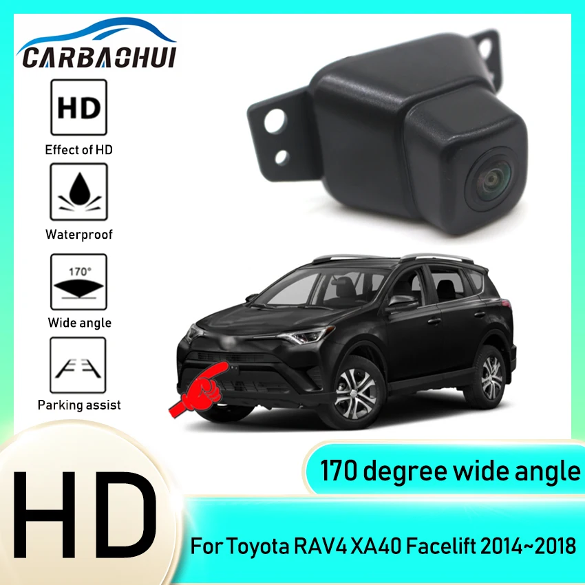 

Car Front View camera waterproof Night Vision Parking LOGO Front Camera For Toyota RAV4 XA40 Facelift 2014 2015 2016 2017 2018