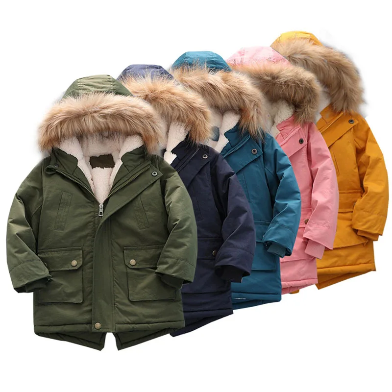 

ICEY KIKO 2022 Winter Thick Plus Velet Keep Warm Ourdoor Jacket For Boy Parkas Children's Clothing Overalls Coats Kids