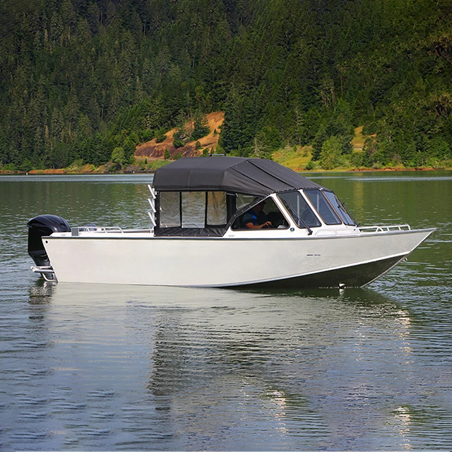 Фото Ecocampor 22-27ft алюминиевая рыбацкая лодка с V-образным корпусом и прогулочным лобовым стеклом для продажи №1
