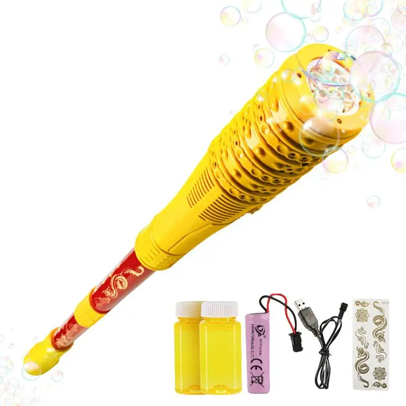 

Electric Bubble Maker Hand Held Golden Stick Bubble Machine Rich Bubble Blower Toy Children's Outdoor Summer Gift