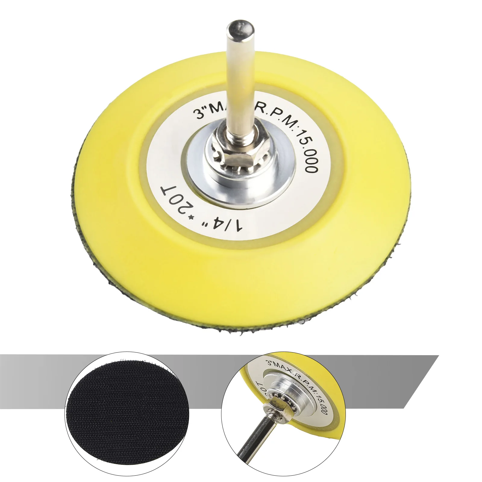 

Brand New Sanding Pads 3 Inch 75mm Polishing Disc 6.35mm Shank Abrasive Tool Backing Pads For Pneumatic Sander