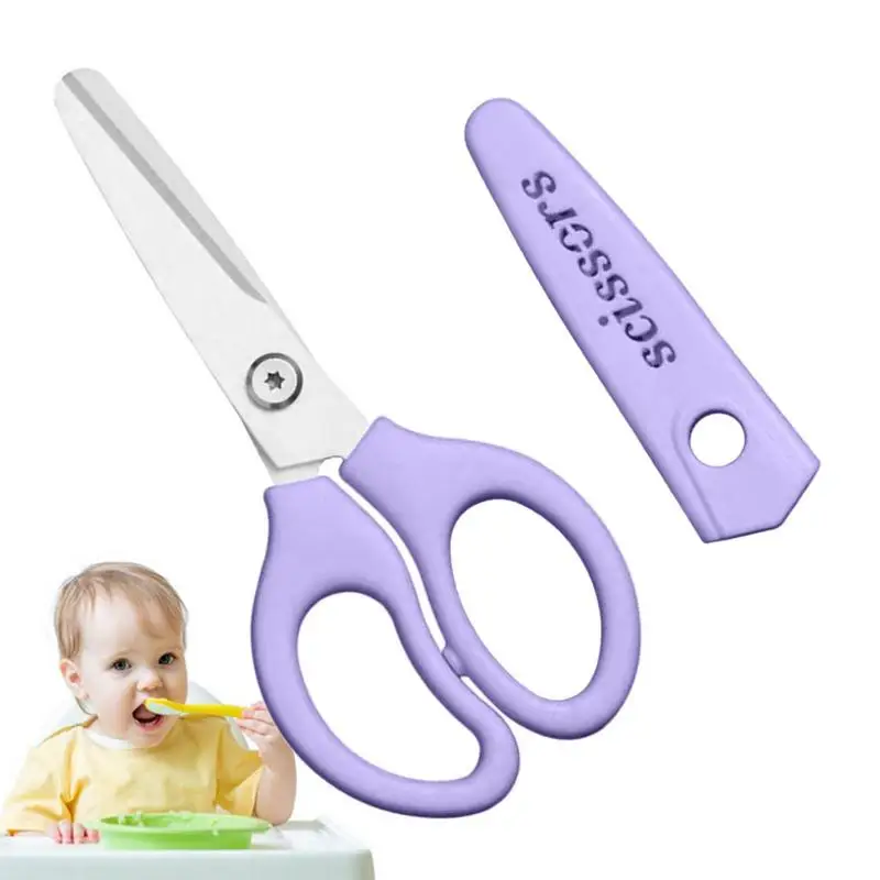 

Ножницы для детского питания, керамические ножницы, портативные ножницы для помощи при кормлении младенцев с крышкой, Детские принадлежности, посуда для кормления и здоровья
