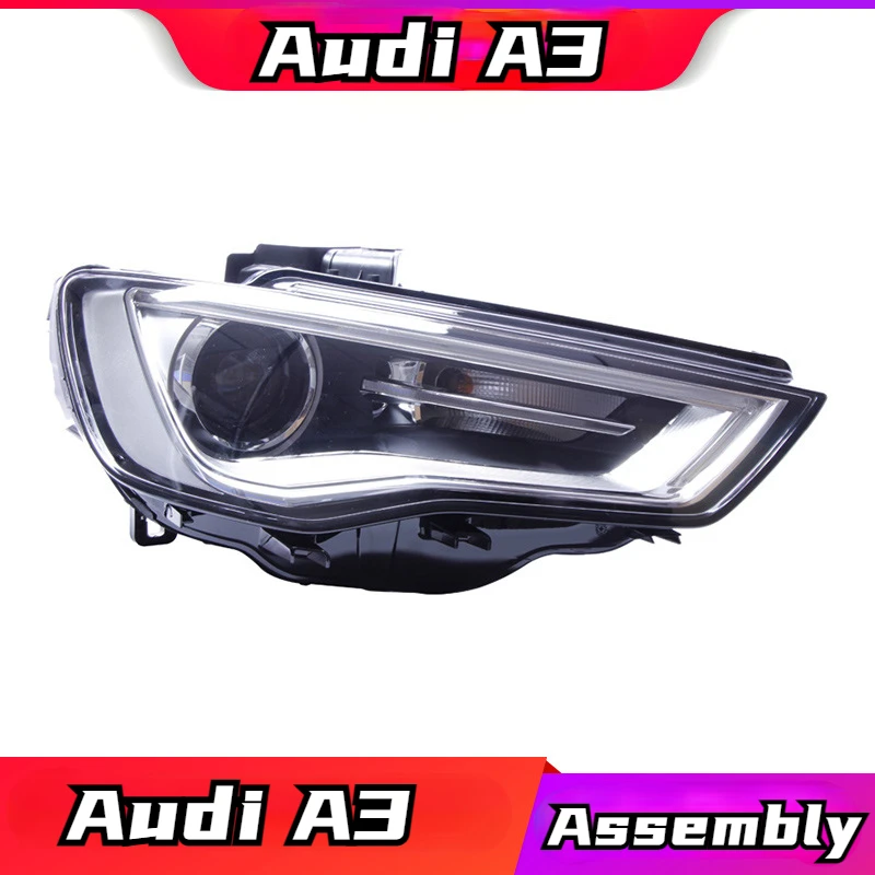 

2pcs 13-16 Au-di A3 Headlamp Assembly A3 Retrofit High Configuration LED Daytime Running Lamp Double Lens Xenon Headlamp