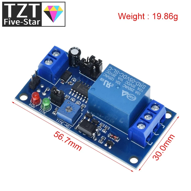 Релейный модуль времени постоянного тока 5 В 12 реле с нормальной задержкой