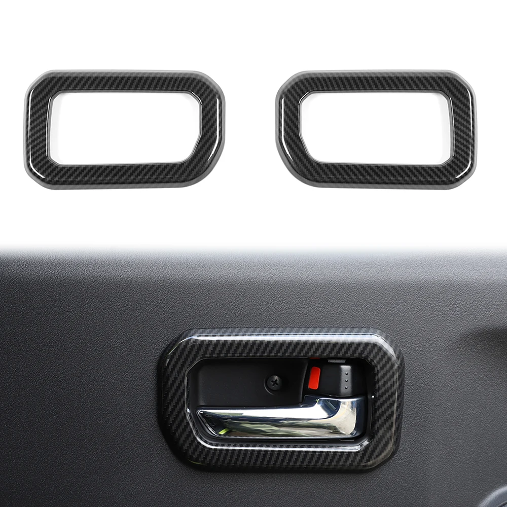 

ABS Indoor Handle Grab Frame Decoration Cover Trim Ring for Suzuki Jimny 2019-2023 Car Protection Interior Accessories 2Pcs