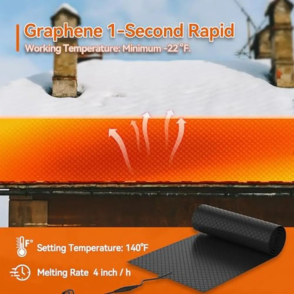 Наружный коврик для плавления снега с подогревом графеновый нескользящий ПВХ
