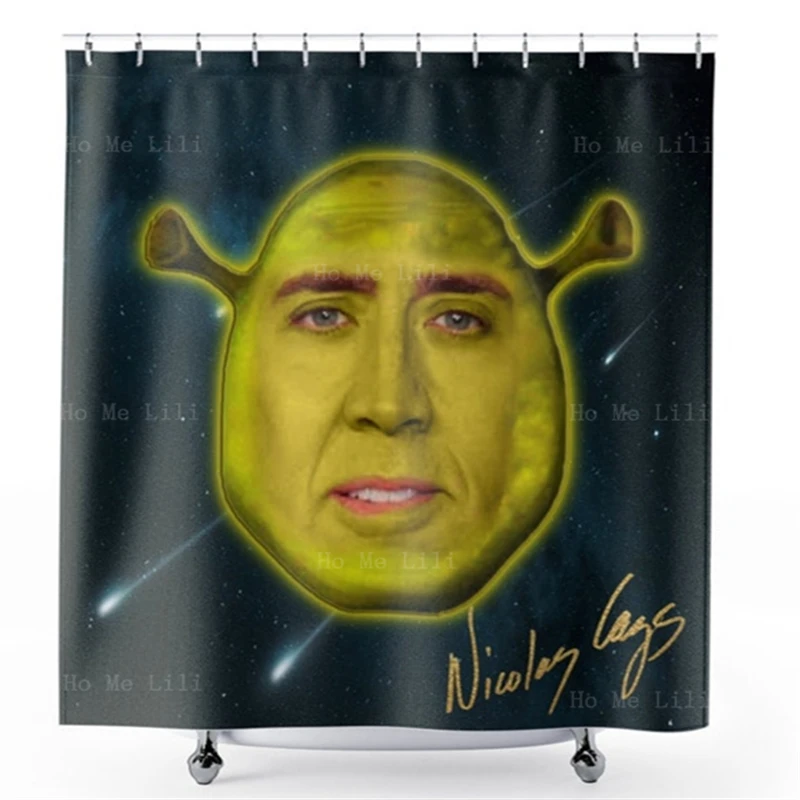 

Занавеска для душа Николас Кейдж Шрек арт