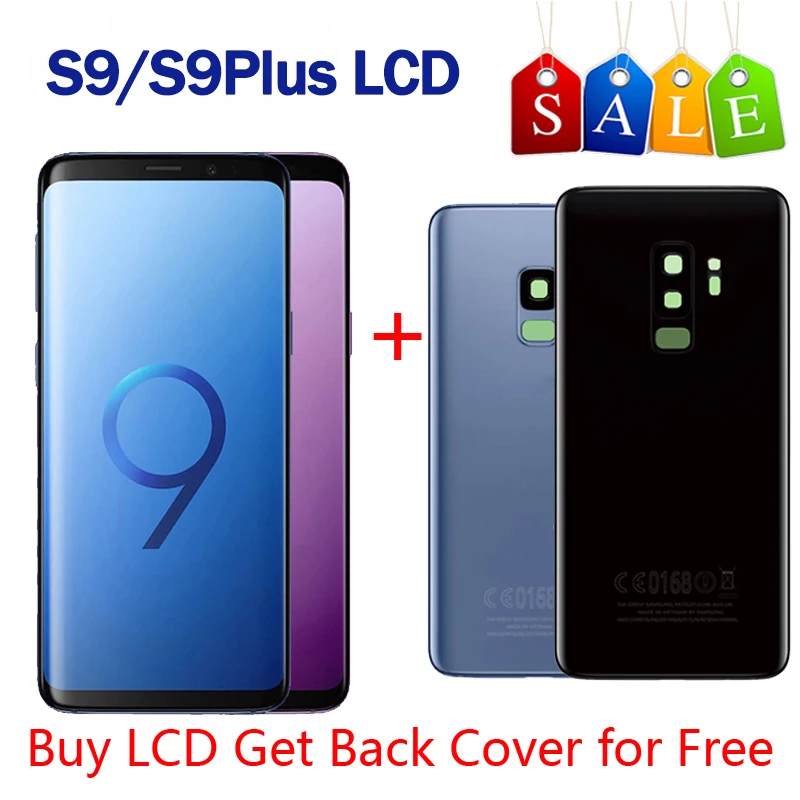 

Оригинальный дисплей Super AMOLED для SAMSUNG Galaxy S9, ЖК-дисплей G960, дисплей S9Plus, ЖК-дисплей G965, сенсорный экран с крышкой аккумулятора