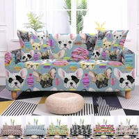cute dog elastic sofa cover unicorn bone print couch cover stretch slipcover sectional cover living room decoration