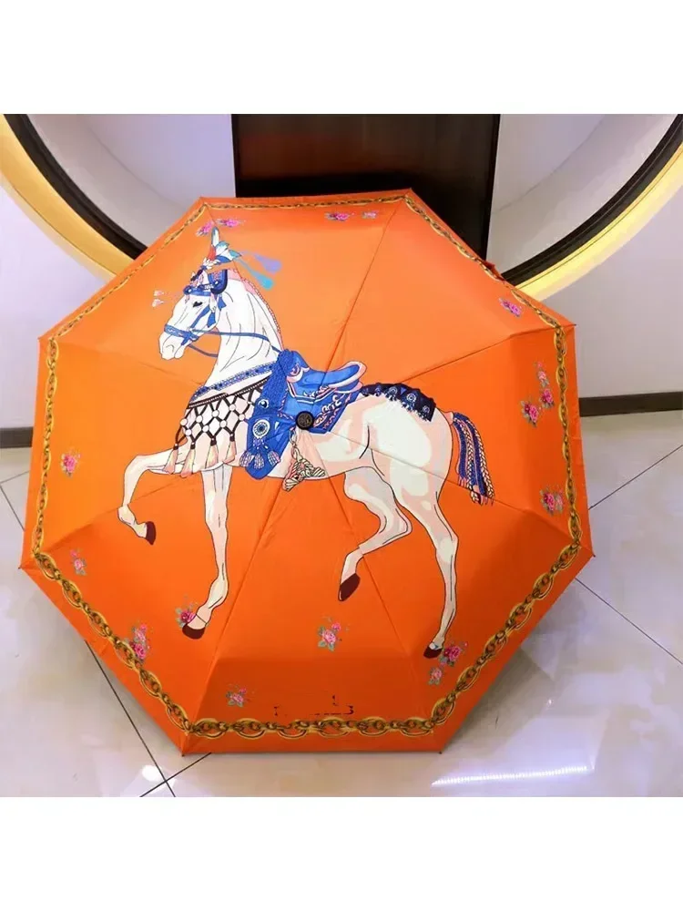 Зонты-кареты для мужчин и женщин зонты с защитой от УФ-лучей блеска дождя