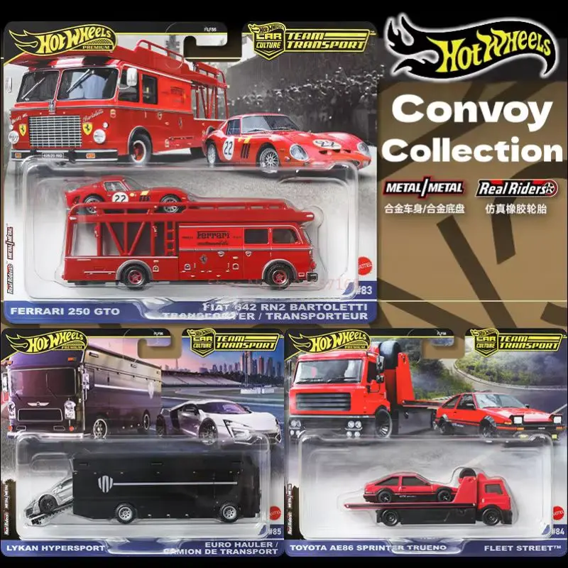 Коллекционная модель автомобиля Hot Wheels FLF56 Car Culture Team Transport 164: Ferrari 250 GTO, Lykan Hypersport, Toyota AE86 JDM – игрушка-подарок (art.: 3920dabcea166) - 3920dabcea166