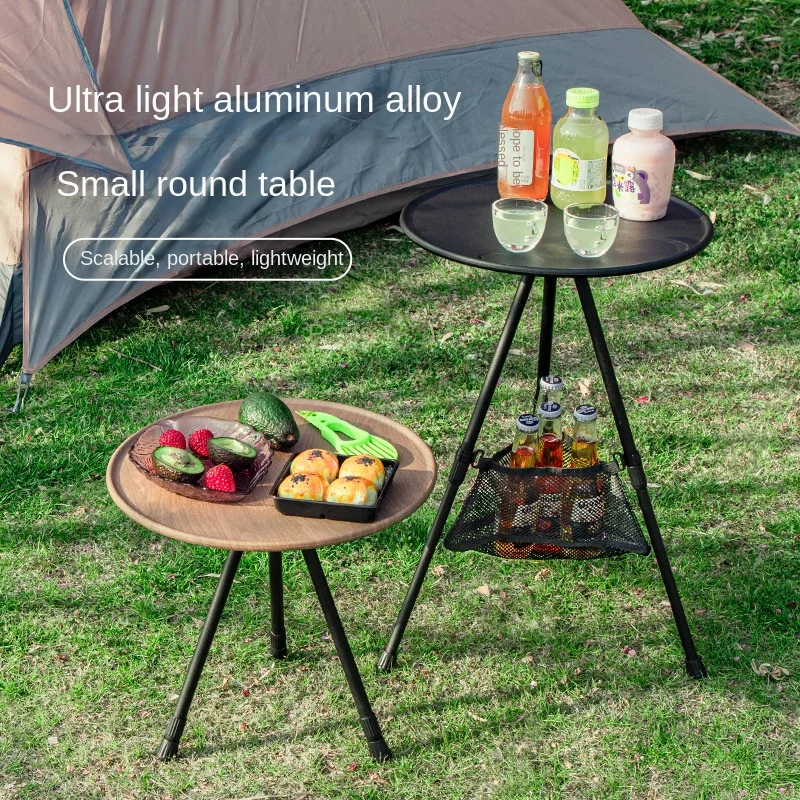

Outdoor Aluminum Alloy Folding Table, Portable Round Table, Adjustable Table And Chair, Camping Self Driving Equipment Supplies