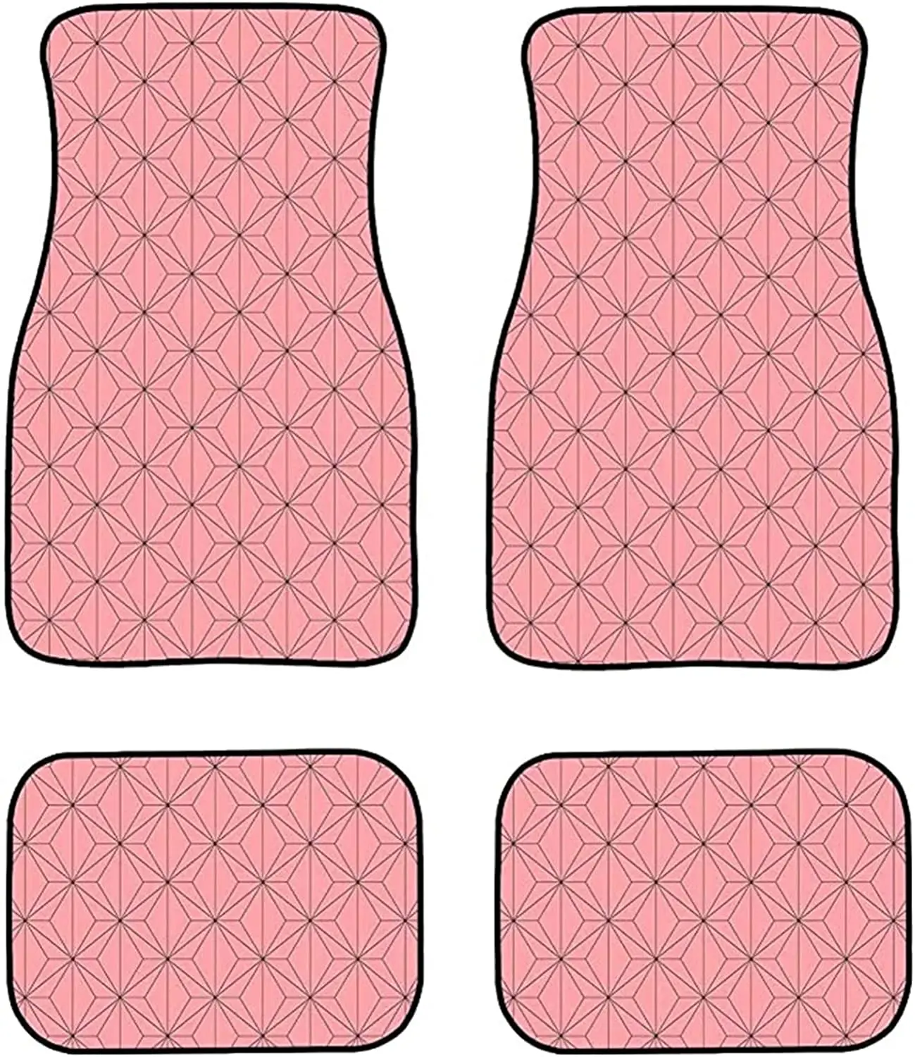 

Anime Demon Slayer Art Print Car Front and Rear Floor mats General Non-Slip Rubber car Carpets 4-Piece Waterproof F