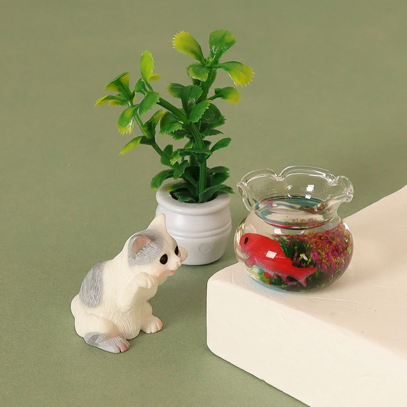 

3 шт./набор, Миниатюрные аксессуары для кукольного домика в горшке