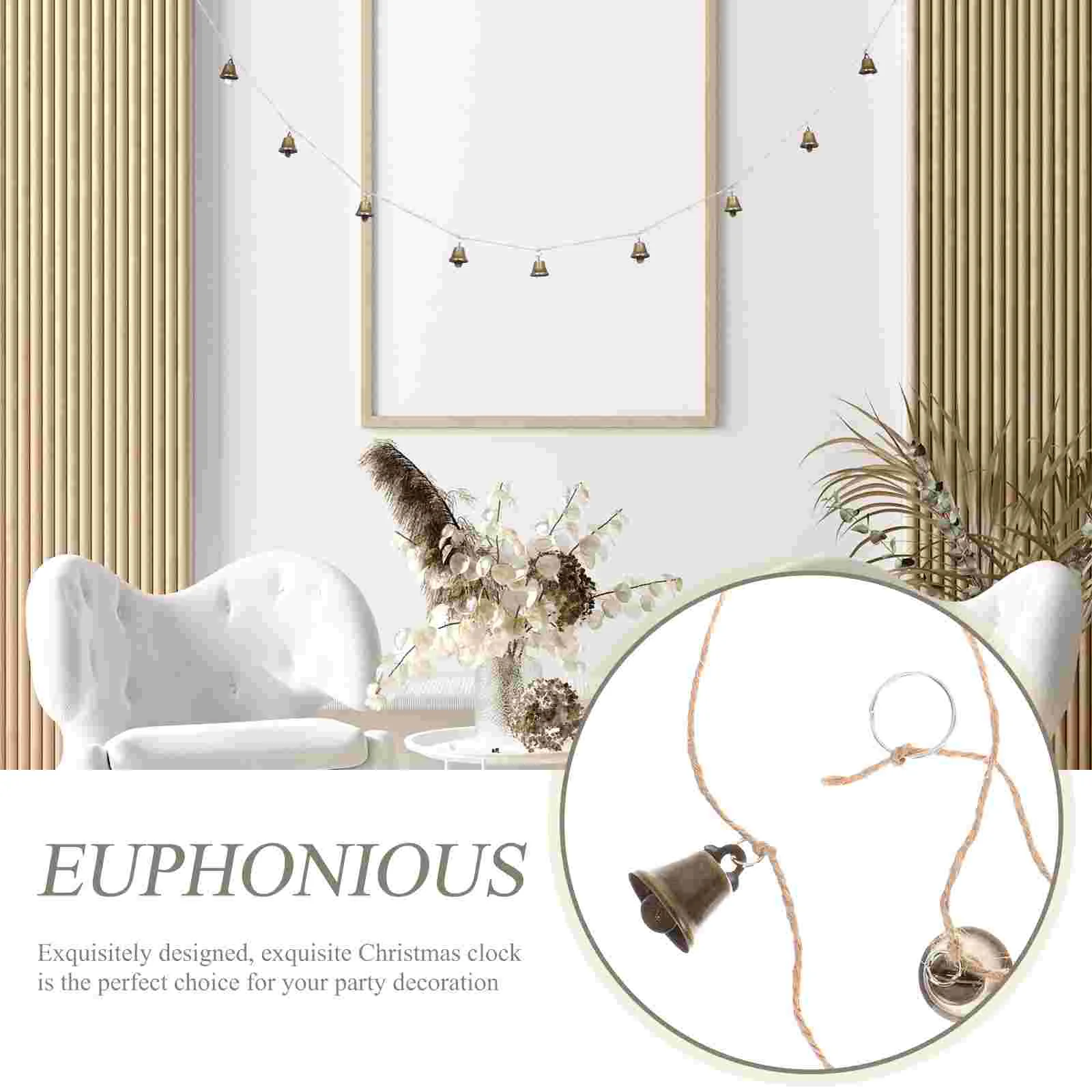 Веревка колокольчиков Dzwonek Рождественский металлический декор настенный венок