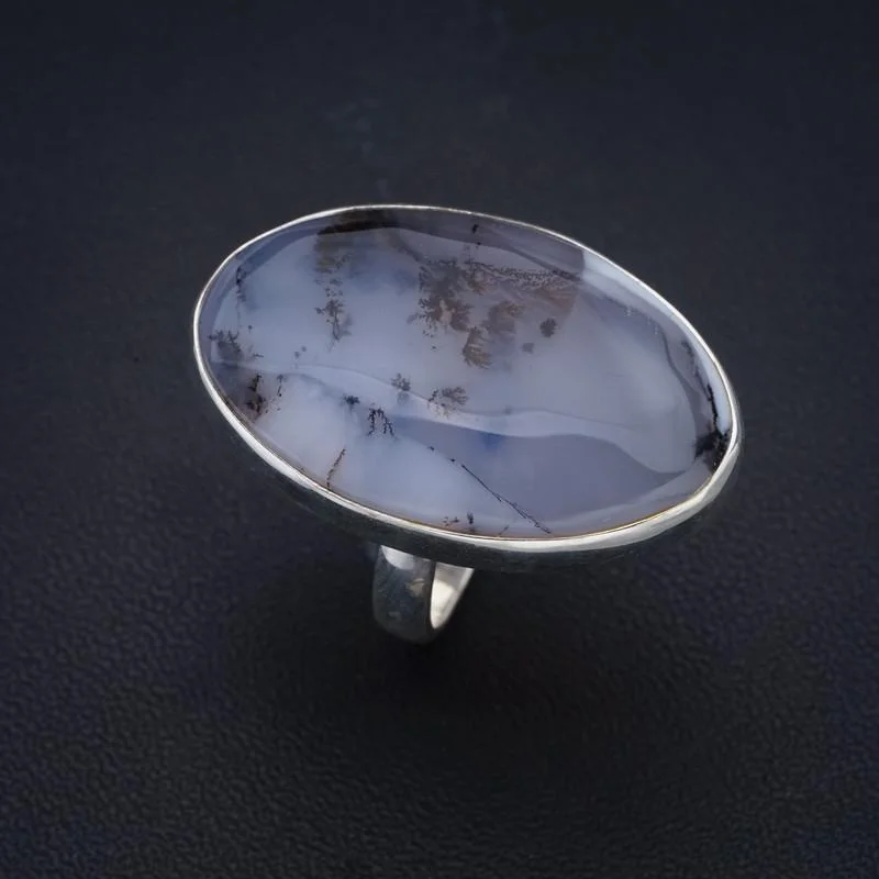 

StarGems Dendritic Opal Handmade 925 Sterling Silver Ring 6.75 F2385