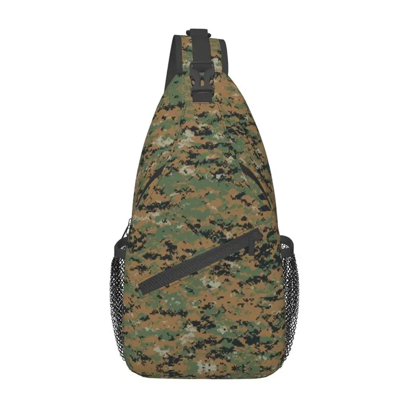Casual Marpat Military Army Camo Sling Bags for Traveling Men's Woodland Camouflage Crossbody Chest Backpack Shoulder Daypack